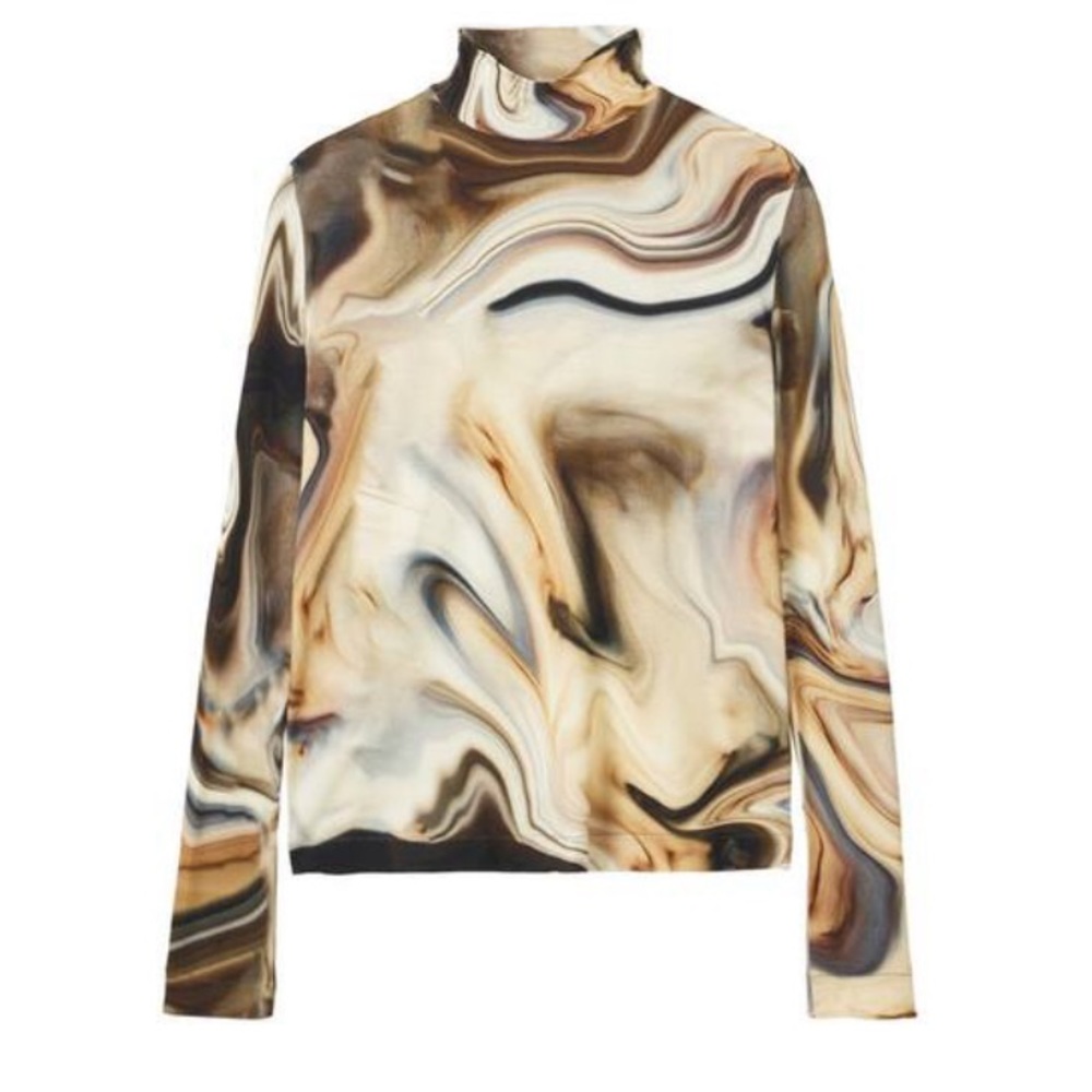 Mango Printed Turtleneck